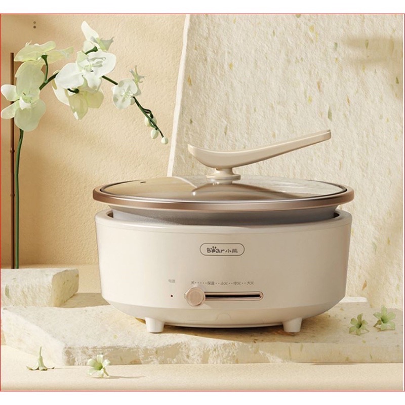 Nồi lẩu điện đa năng Bear 5L nướng , xào có thể tháo rời