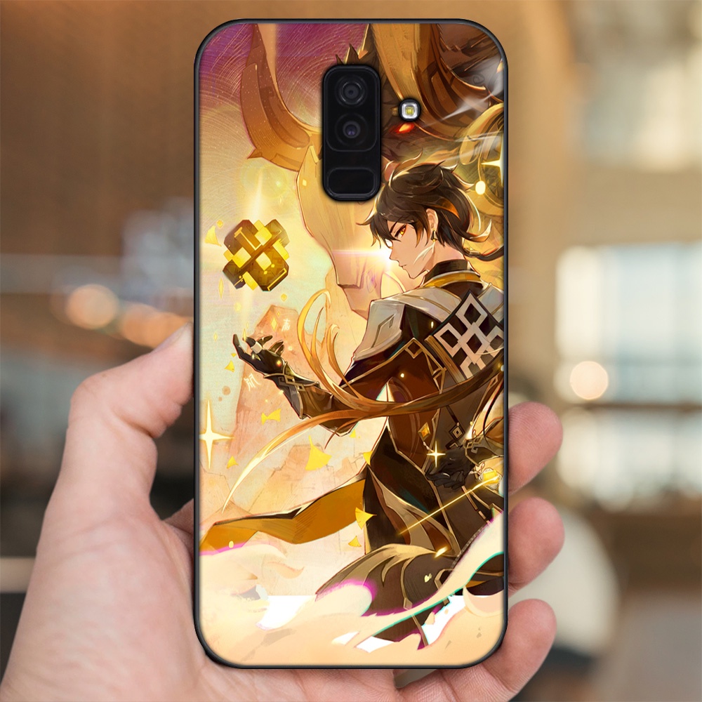 Ốp lưng Samsung A6 Plus viền đen in hình Zhongli Genshin Impact