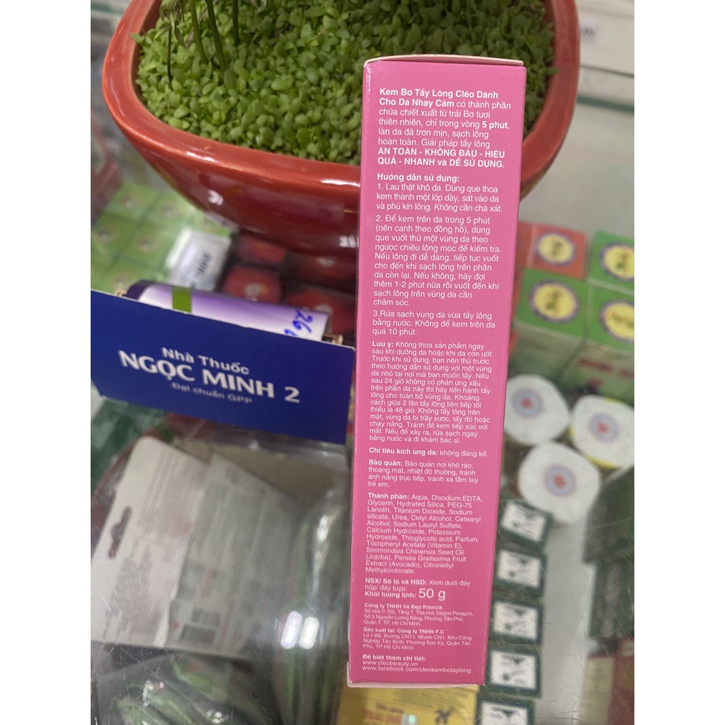 ✅ [Chính Hãng] Cleo Kem Bơ Tẩy Lông Cho Da Nhạy Cảm Cho Da Thường hộp 50g