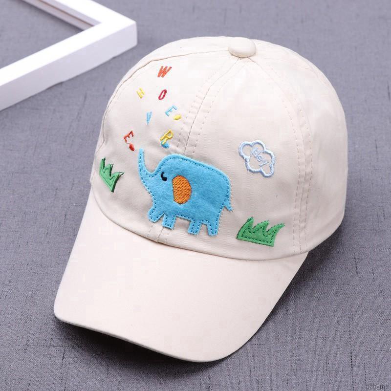 Mũ lưỡi trai vải phối họa tiết động vật xinh xắn dễ thương cho bé