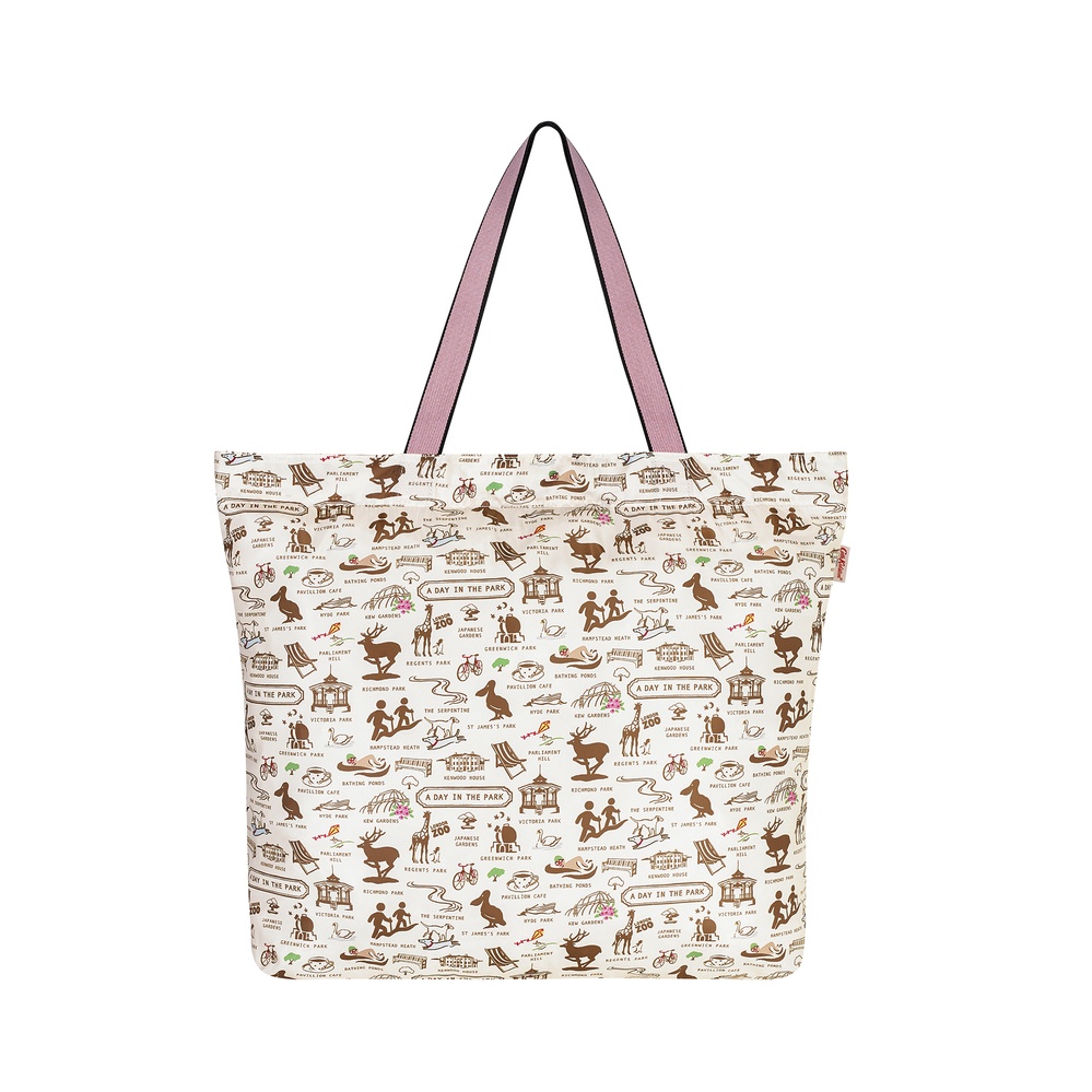 Cath Kidston - Túi Large Foldaway Tote Small London Parks - 984577 - Warm Cream