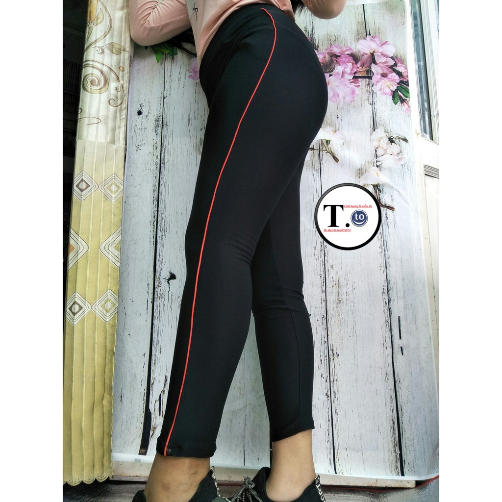 Quần thun nữ - legging (Ôm body, viền sọc  5 MÀU) | BigBuy360 - bigbuy360.vn