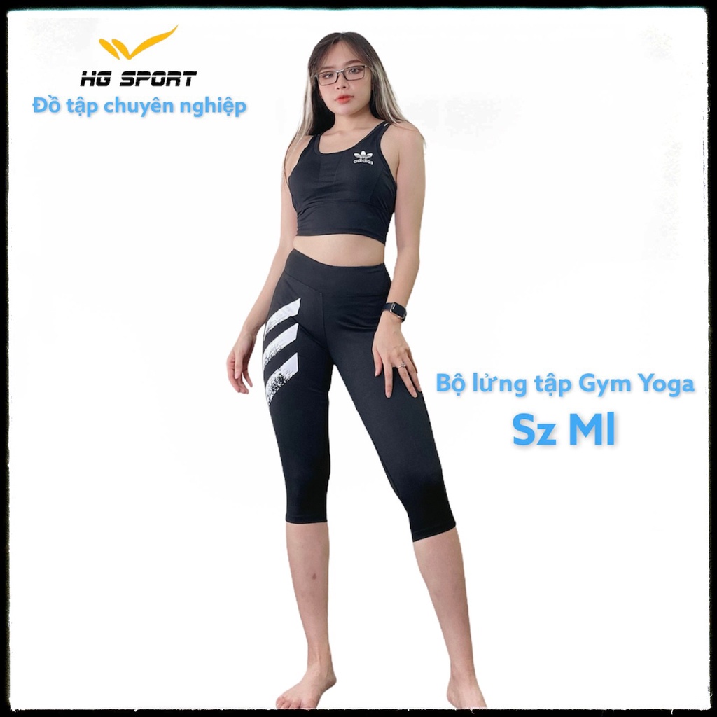 Đồ tập Gym, Yoga, Erobic nữ, Bộ Thể Thao Nữ quần lửng áo croptop 2 dây sexy quyến rũ BLCR02