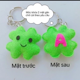 Móc khóa cỏ 4 lá may mắn