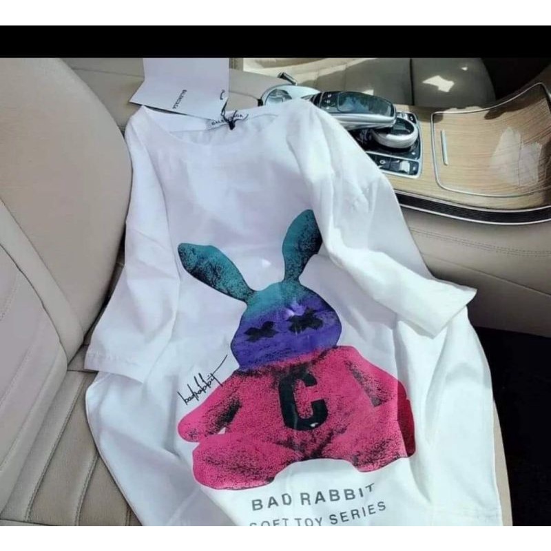 Áo phông tay lỡ Thỏ C cực đáng yêu