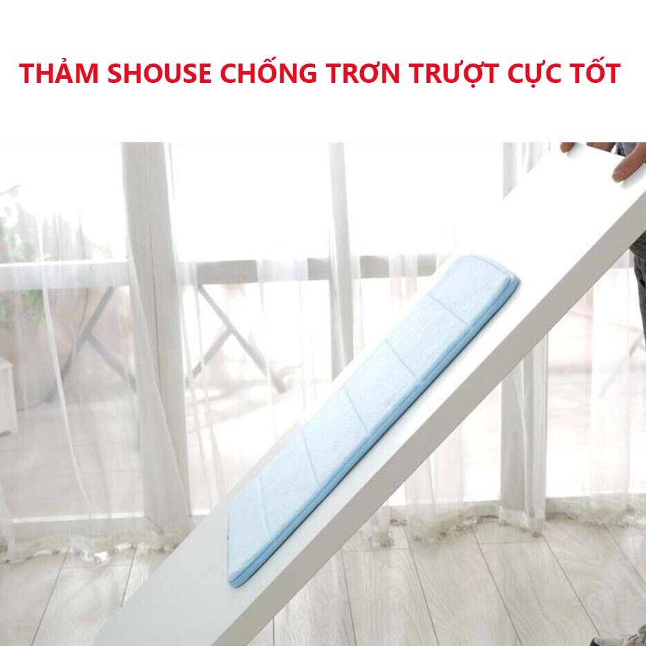 Thảm chùi chân trải sàn phòng tắm KR02 Shouse phòng khách lau chân nhà bếp thấm hút nước đế chống trơn trượt