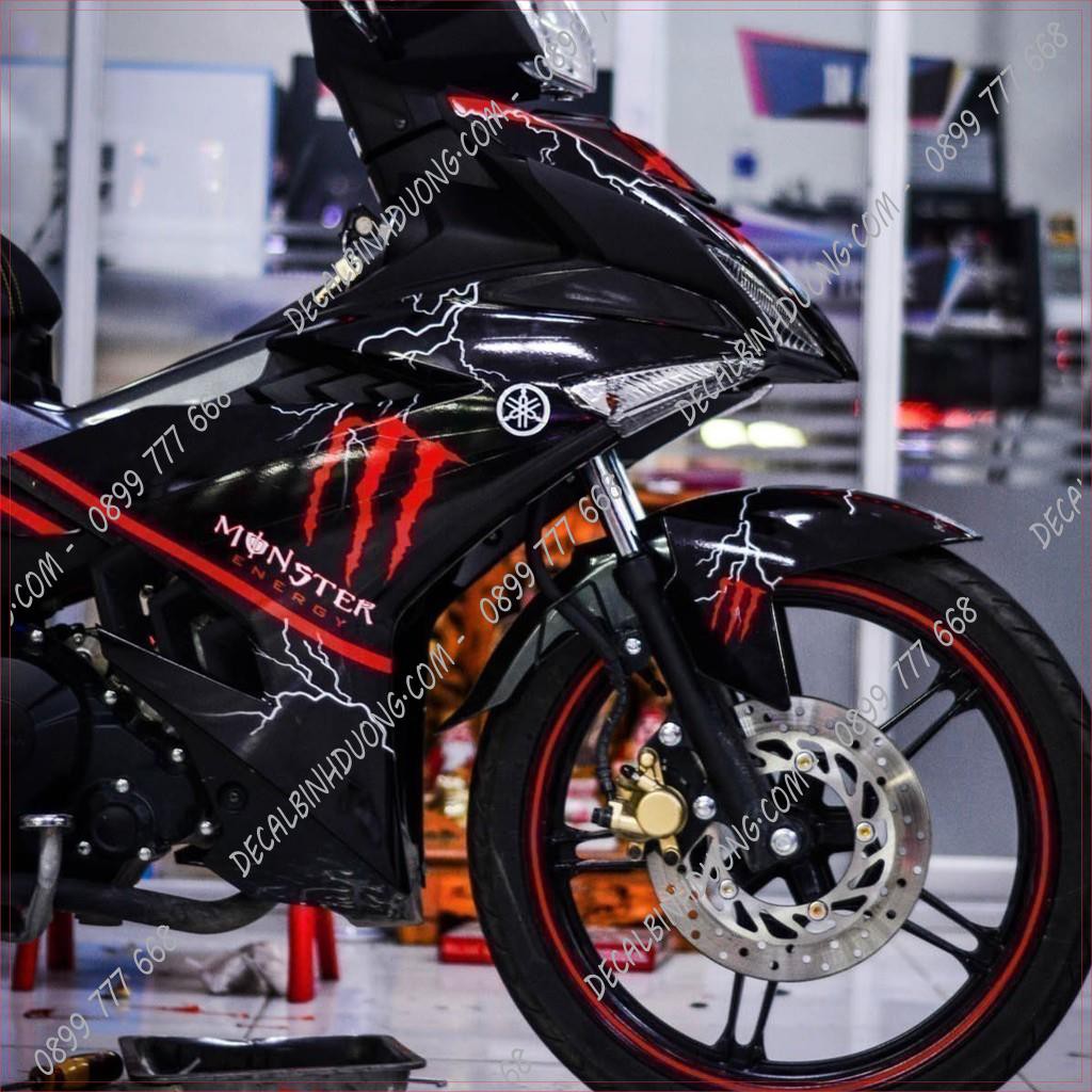 Tem Trùm Xe Exciter 150 Monter Đỏ Đen Đẹp Nhất
