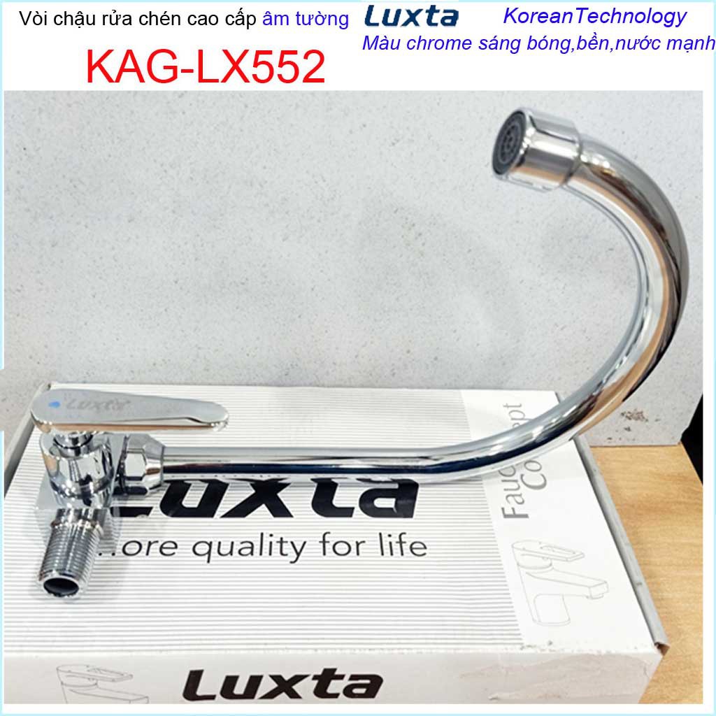 Vòi lạnh rửa chén bát Luxta, vòi chậu chén Luxta gắn tường KAG-LX552