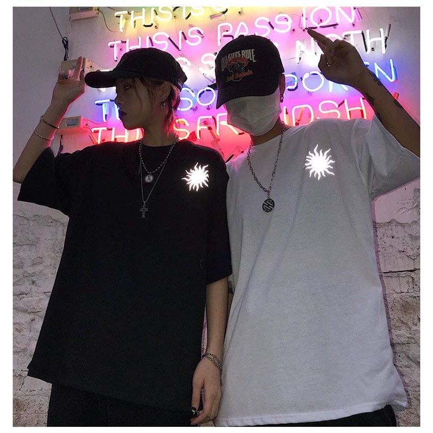 Áo thun phản quang tay Lỡ Nam Nữ Mặt Trời