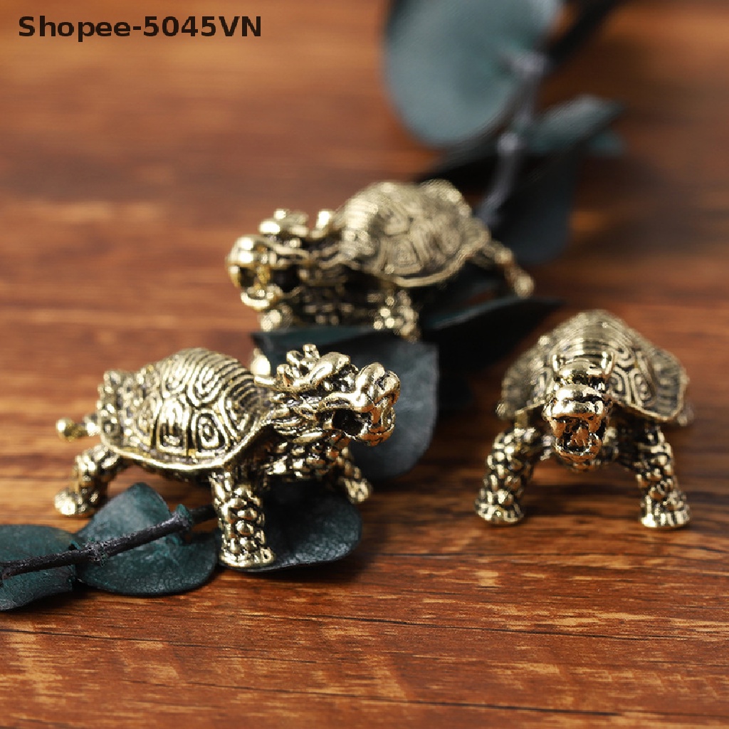 [rain] Tượng Rùa Rồng Giả Bằng Đồng Thau Phong Cách Retro Trang Trí Chìa Khóa (ra)