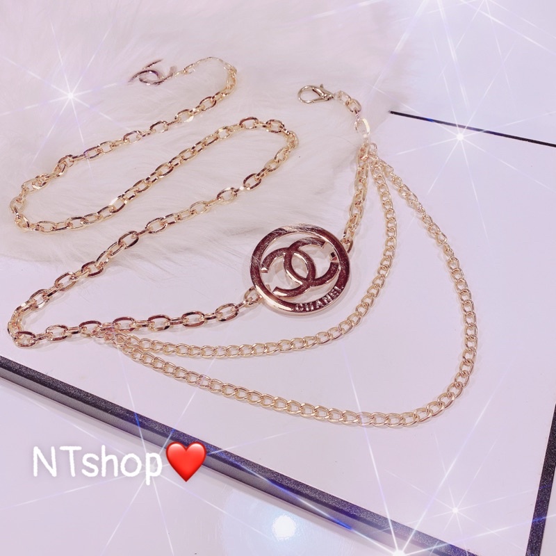 Đai váy - Belt xích vàng thương hiệu mix váy hoặc vest sanh chảnh