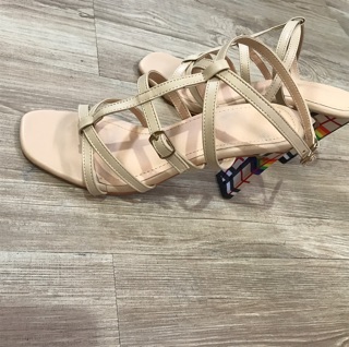 Giày sandal quai rọ gót 7 màu