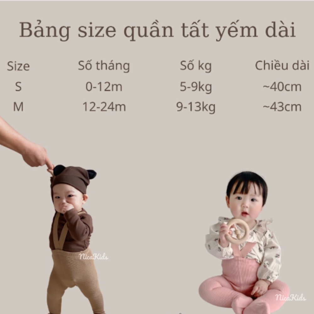 Quần tất yếm dài phong cách Hàn Quốc cho bé QY01 -Tặng 1 Kính râm cho bé
