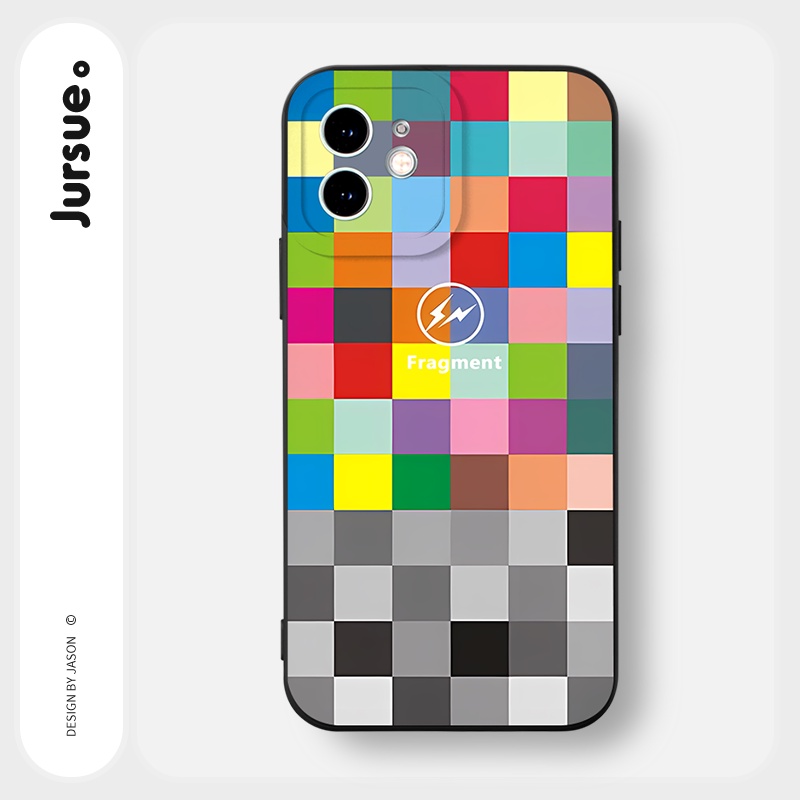 Ốp lưng JURSUE mềm chống bẩn hình độc lạ đen Cho iPhone 14 13 12 11 Pro Max SE 2020 X XR XS 8 7 ip 6S 6 Plus Y2347