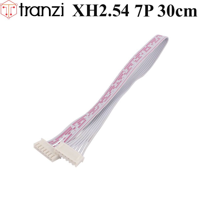 Dây cắm header 2.54mm XH2.54 7P 30cm 2 đầu bấm cùng hướng màu trắng đỏ - túi 5 cái