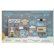 Đồ chơi kích thích phát triển kỹ năng Busy board chữ nhật, đồng hồ tròn size lớn (39*59cm)