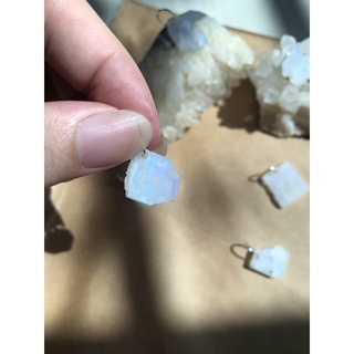 Vòng cổ dây chuyền moonstone thô lửa đẹp mạnh
