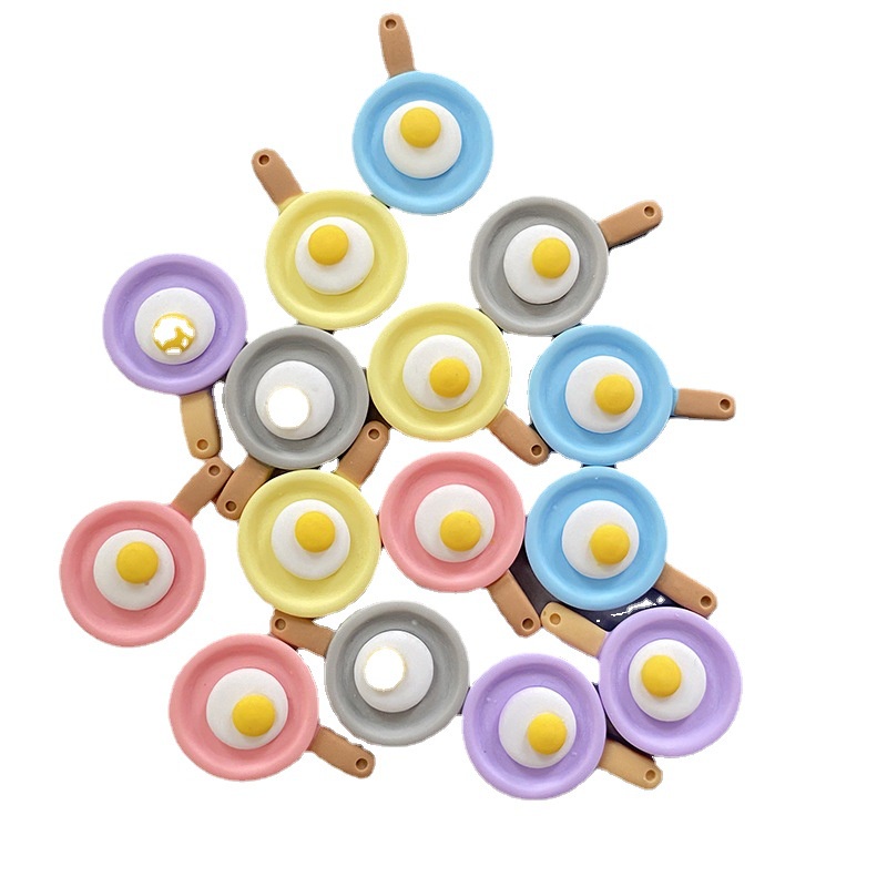 Đồ Chơi Mô Hình Chảo Chiên Trứng Ốp La Mini Bằng Nhựa Resin Diy Cho Bé