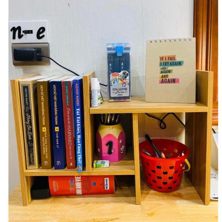 Kệ Sách Mini Để Bàn Đa Năng - Giá Sách Để Bàn Gỗ Mdf .