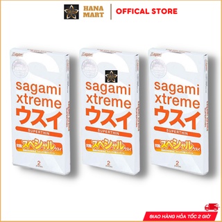 Bao Cao Su Sagami Xtreme Super Thin Siêu mỏng hộp 2 bao