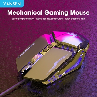 Chuột có dây chơi game Chuột chuyên dụng 3 bánh DPI Chuột USB chơi game chuyên dụng có đèn LED