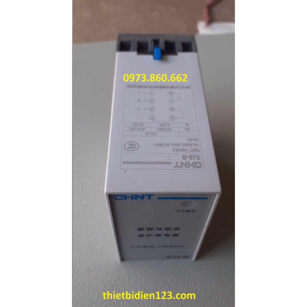 Bảo vệ mất pha động cơ CHINT XJ3-G Chính hãng - Bảo vệ mất pha, bảo vệ đảo thứ tự pha -TBĐ