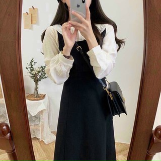 Set đầm yếm midi + smi trắng 9969