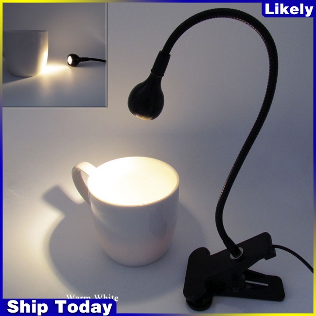 Đèn LED để bàn 5V 3W có kẹp linh hoạt bảo vệ mắt cổ dễ thương