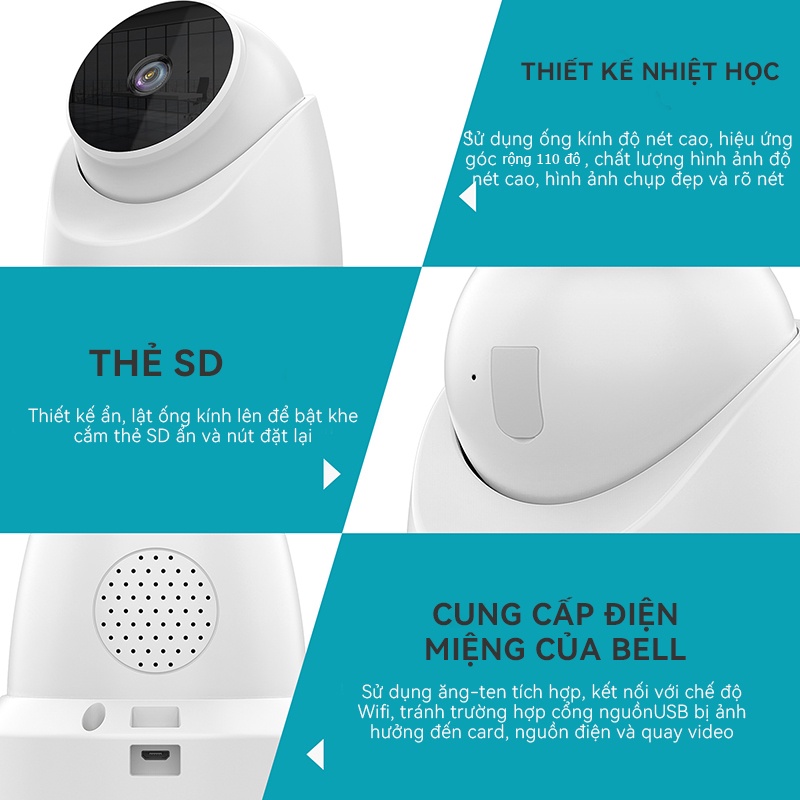 Camera IP Wifi Xiaovv By V380 Q1 3MP CCTV Treo Tường Thông Minh Camera An Ninh Không Dây Máy Ảnh Nhìn Ban Đêm