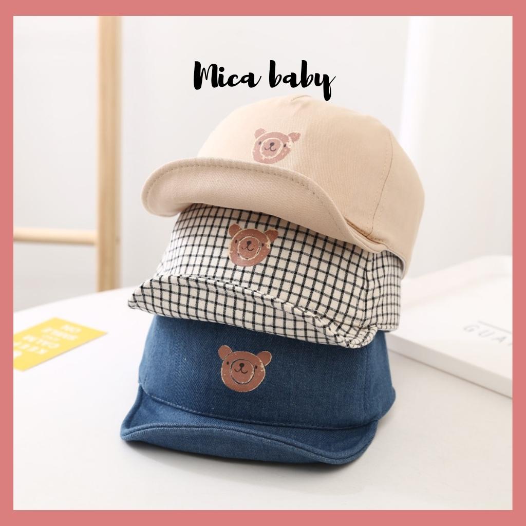Mũ lưỡi trai mềm in hình mặt cún đáng yêu cho bé MH125 Mica Baby