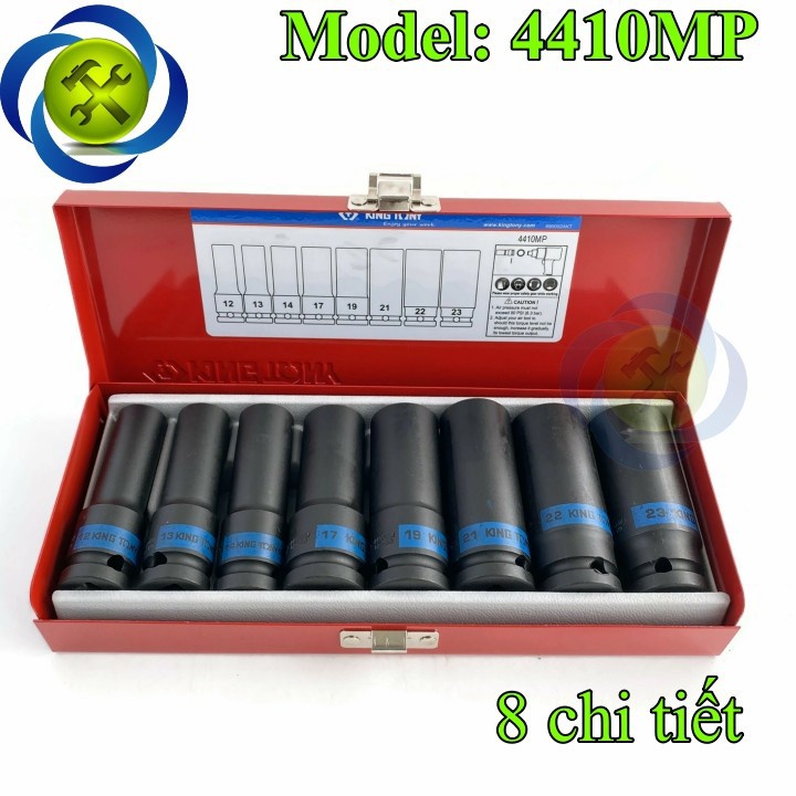 Bộ tuýp đen dài 80mm - 6 cạnh KINGTONY 4410MP 8 chi tiết - Kingtony 4410MP