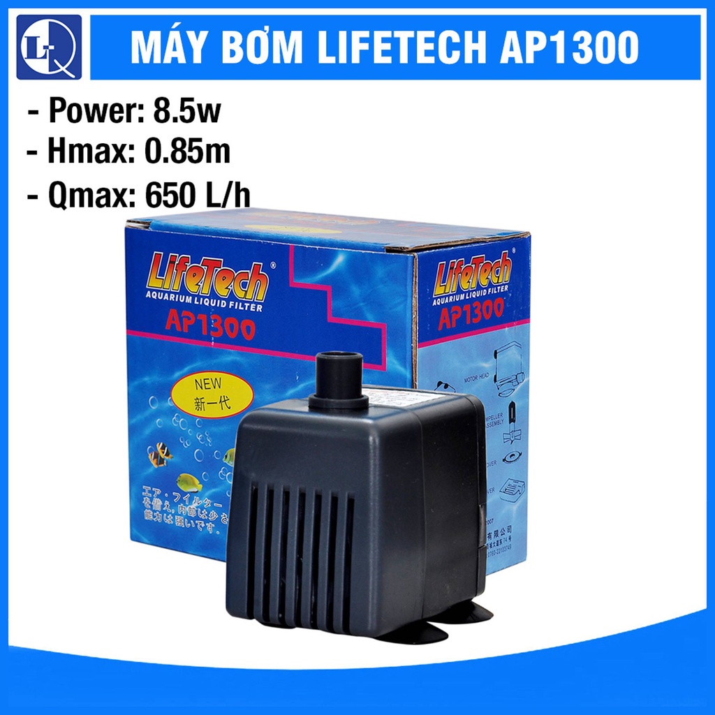 [FreeShip] [Chính hãng] Máy bơm nước hồ cá cảnh LifeTech AP-1300, LONG THÀNH CÁ CẢNH