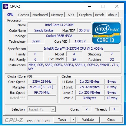 CPU Laptop Intel Core i3 2370M - Bảo Hành 1 Năm, Tặng Kèm Keo Tản Nhiệt | BigBuy360 - bigbuy360.vn