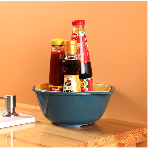 Bộ Rổ Nhựa Kèm Chậu 6 Món Cao Cấp - Tròn