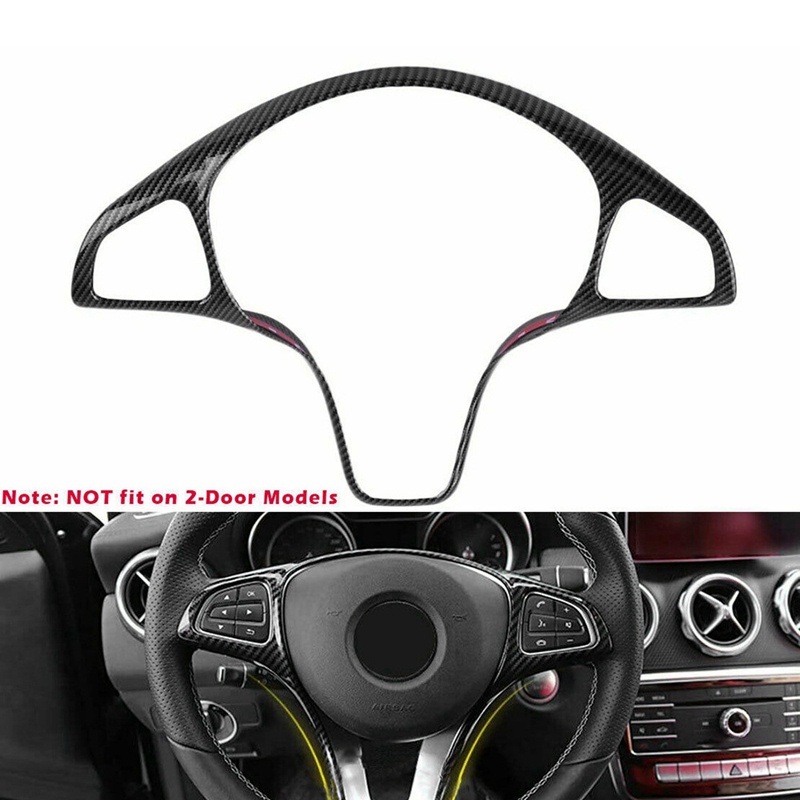 Viền Bọc Bảng Điều Khiển Vô Lăng Xe Hơi Bằng Sợi Carbon Cho Mercedes Benz W213 W205 X253 C E GLC 2014-2017