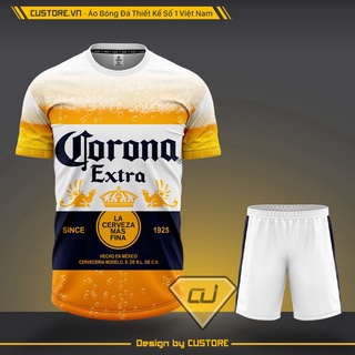 Áo thun phông tshirt cổ tròn trend CUSTORE BIA CORONA nam nữ unisex co giãn vải thun lạnh, thấm hút mồ hôi, thoáng mát
