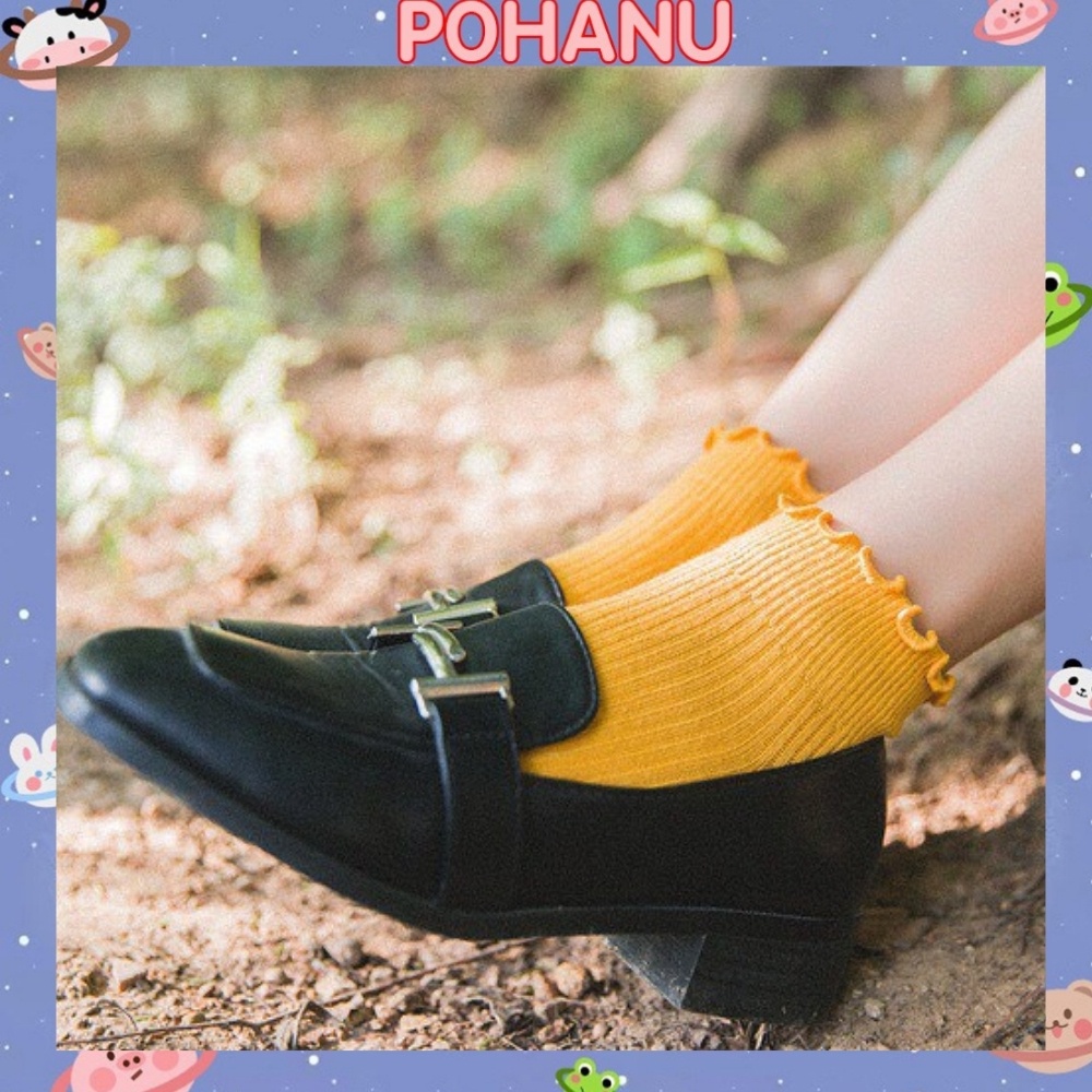 Tất nữ cổ cao Pohanu vớ bèo cổ nhún phong cách thời trang hàn quốc TN10️