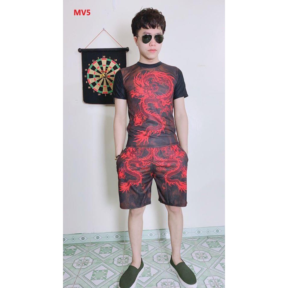 Bộ Rồng in Hình 3D Cao Cấp Như Hình Chất Thun Cotton Co dãn 4 Chiều | BigBuy360 - bigbuy360.vn