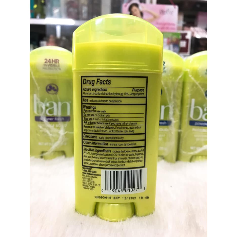 Lăn sáp khử mùi nữ BAN Power Fresh 73g