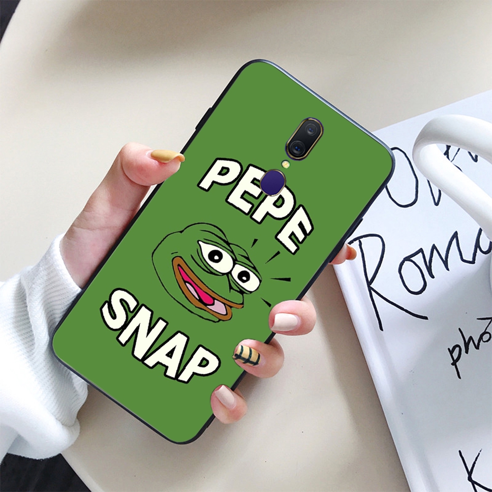 Ốp điện thoại mềm in hình con cóc dễ thương cho OPPO Reno 3 F11 F1 Plus R9 R9S R15 R17 Pro Realme X