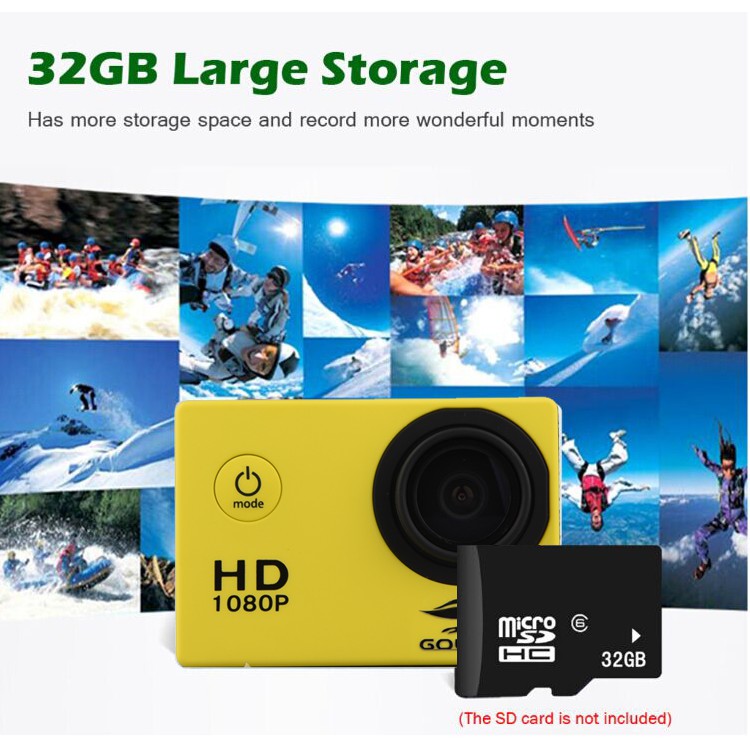 Camera Hành Trình Sports Cam 1080 Full HD Tặng Kèm Thẻ Nhớ 8GB