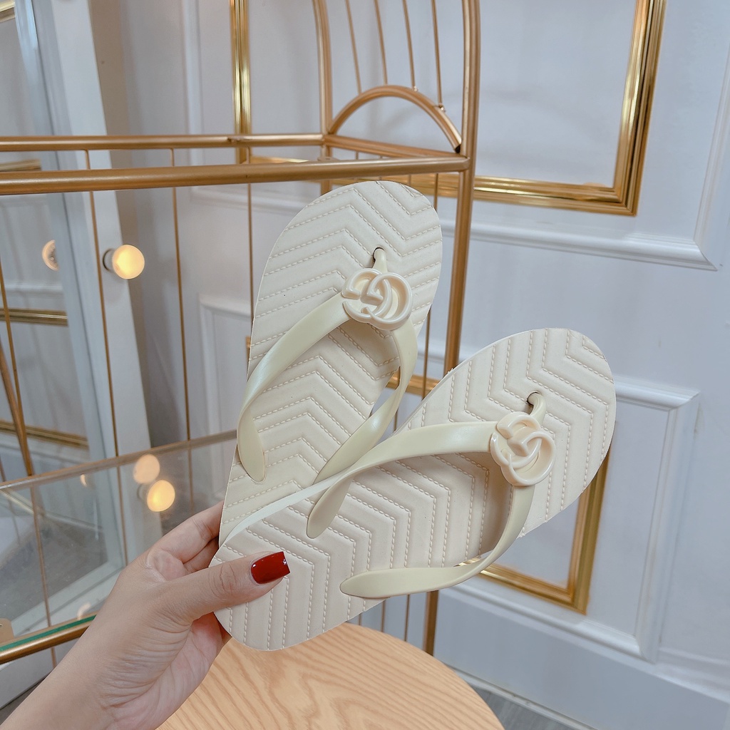 Dép lê nữ quai da xỏ ngón siêu hót,đủ size 35-39 đế cực êm