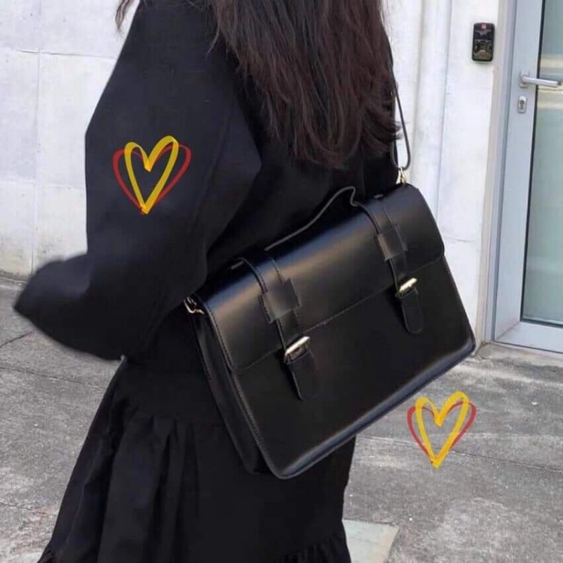 Túi da phong cách vintage)