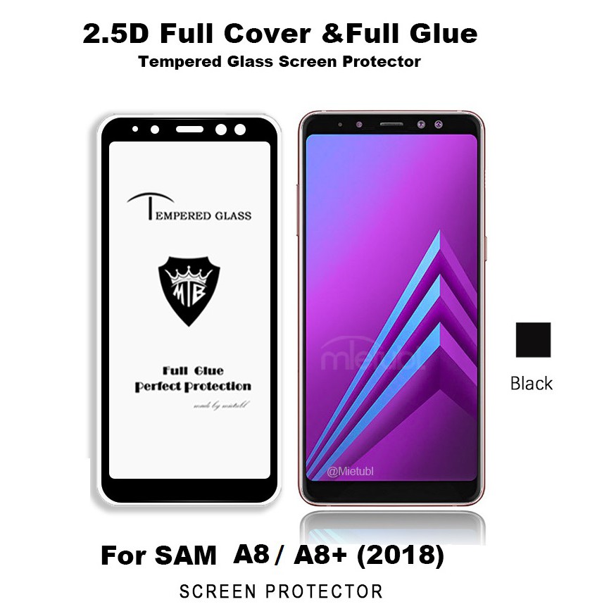 Kính CL Samsung A8 Plus 2018 FULL Màn,FULL KEO Silicon