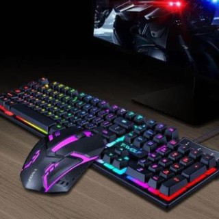 COMBO Bàn phím kèm chuột máy tính Giả Cơ  TF200 PRO 2019 ,bàn phím gameing Có LED 7 Màu Ấn Tượng
