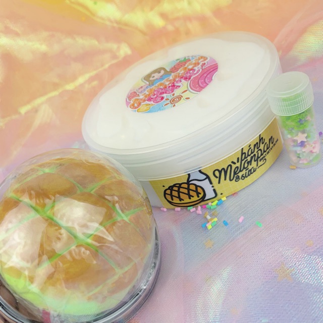 (Dilysetsyslime) Bánh Melonpan Và Sữa - 250ml - Glossy slime