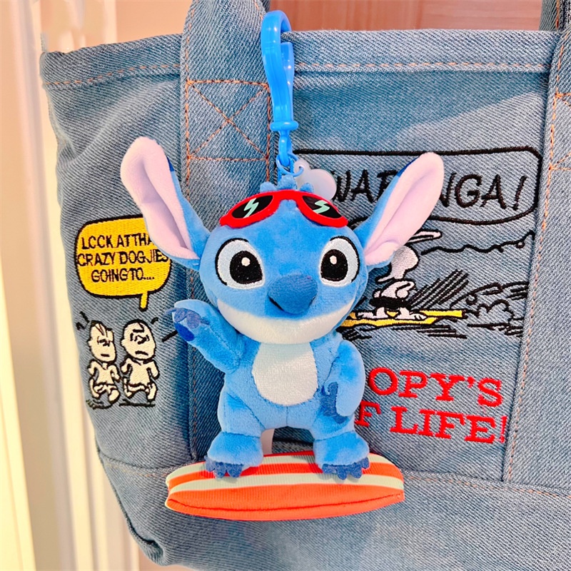 Móc khoá đồ chơi thú bông Lilo và Stitch mini 10cm làm quà tặng/trang trí túi