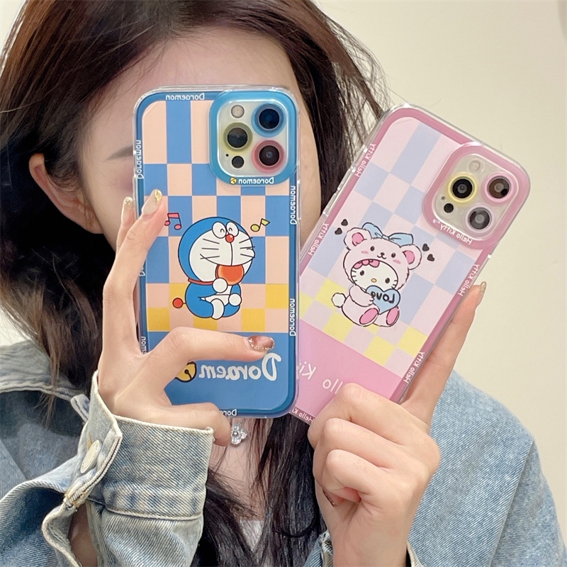 Dingdang KT cat iPhone couple 13 12 Mini Pro 11 Pro Max x XR XS 7 8 se 2020 plus fashion high quality angel eye case