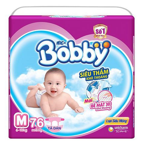 Bỉm dán/quần Bobby XS/S/M60/L54/XL48/XXL44/M74/L68/XL62/XXL56/M76