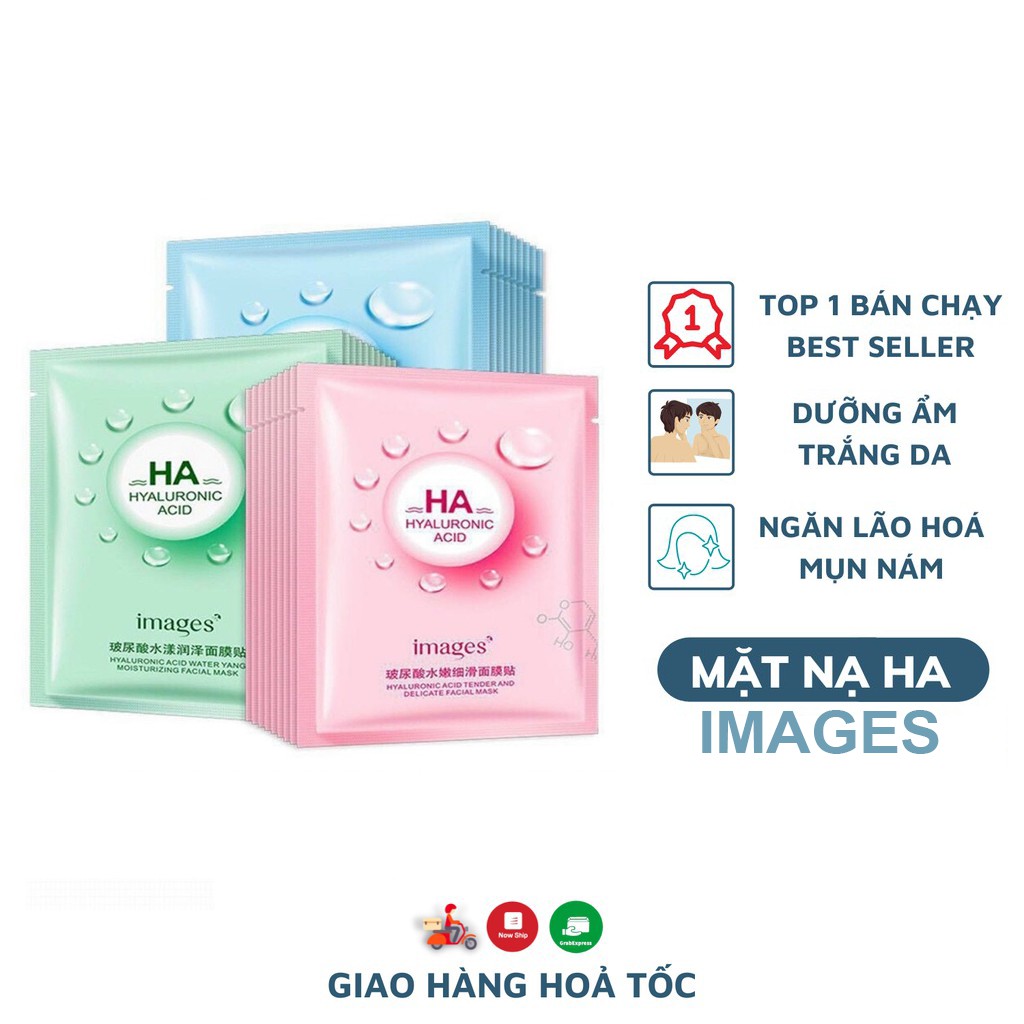 Mặt nạ dưỡng trắng da mụn cấp ẩm thải độc se khít lỗ chân lông HA Image - Sarah Beaute MP04